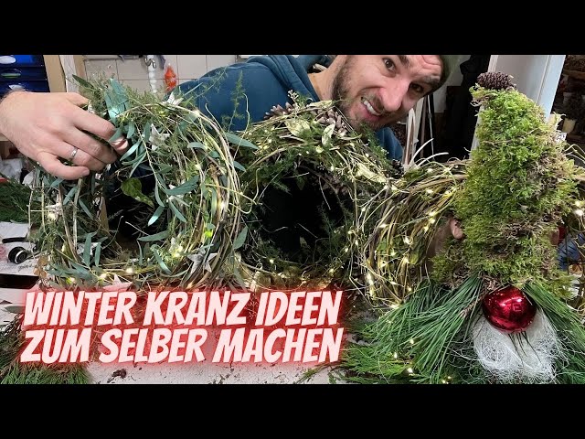 Türdeko Kranz Ideen für den Winter zum selber machen - Winter Deko Trends 2024
