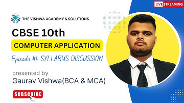 CBSE CLASS 10 COMPUTER APPLICATION | SYLLABUS DISCUSSION