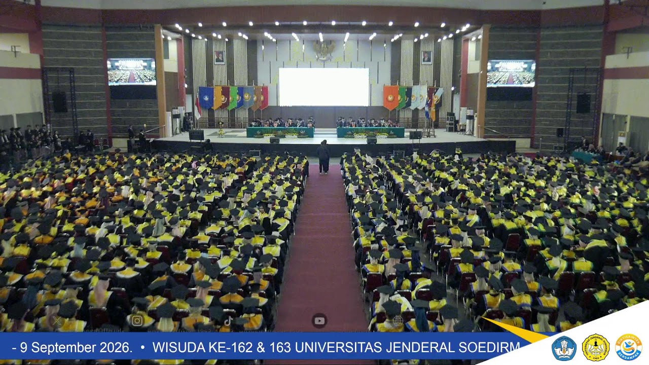 Sidang Terbuka Senat Wisuda Ke -162 dan 163 Unsoed | Purwokerto, 8 September 2026