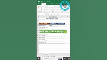 The Magic Of CTRL + E || Excel Tutorial #excel #exceltutorial #flashfill #exceltips #exceltricks
