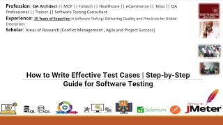 How to Write Effective Test Cases | Step-by-Step Guide for Software Testing