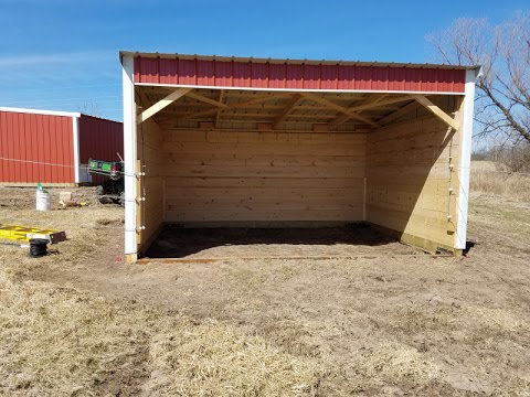 cattle lean barn or shelter on skids - youtube