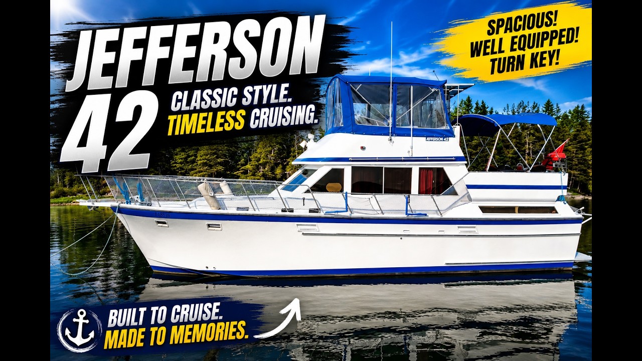 ⁣1987 Jefferson 42 Sundeck