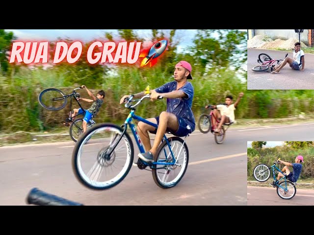 FUI NA RUA DO GRAU - APRENDENDO A DA GRAU NA MINHA BIKE MONTADINHA 