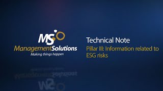 Pillar III: Information related to ESG risks