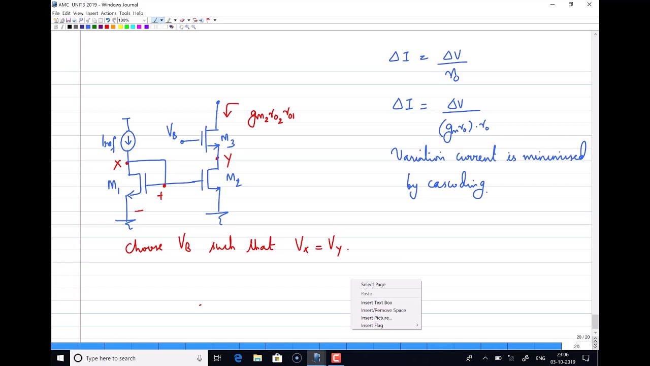 AMC Unit 3 Lecture 13 Cascode current mirror - YouTube