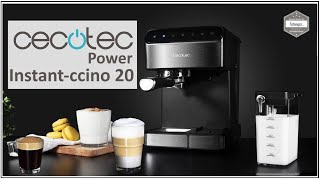 Cecotec Cumbia Power Instant-ccino 20 - Semi-automatic coffee machine with 20 bar pressure