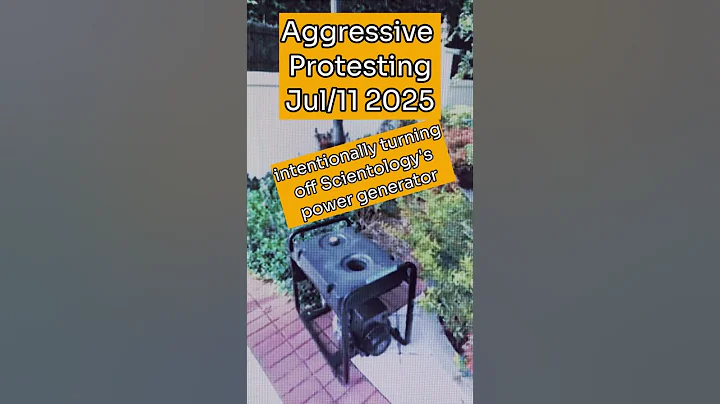ILLEGAL Scientology Protesting | Aaron Smith Levin intentionally turning off power generator