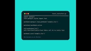 Python openpyxl - Change font to italic