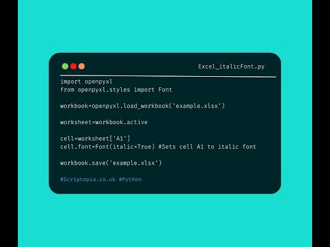 Python openpyxl -