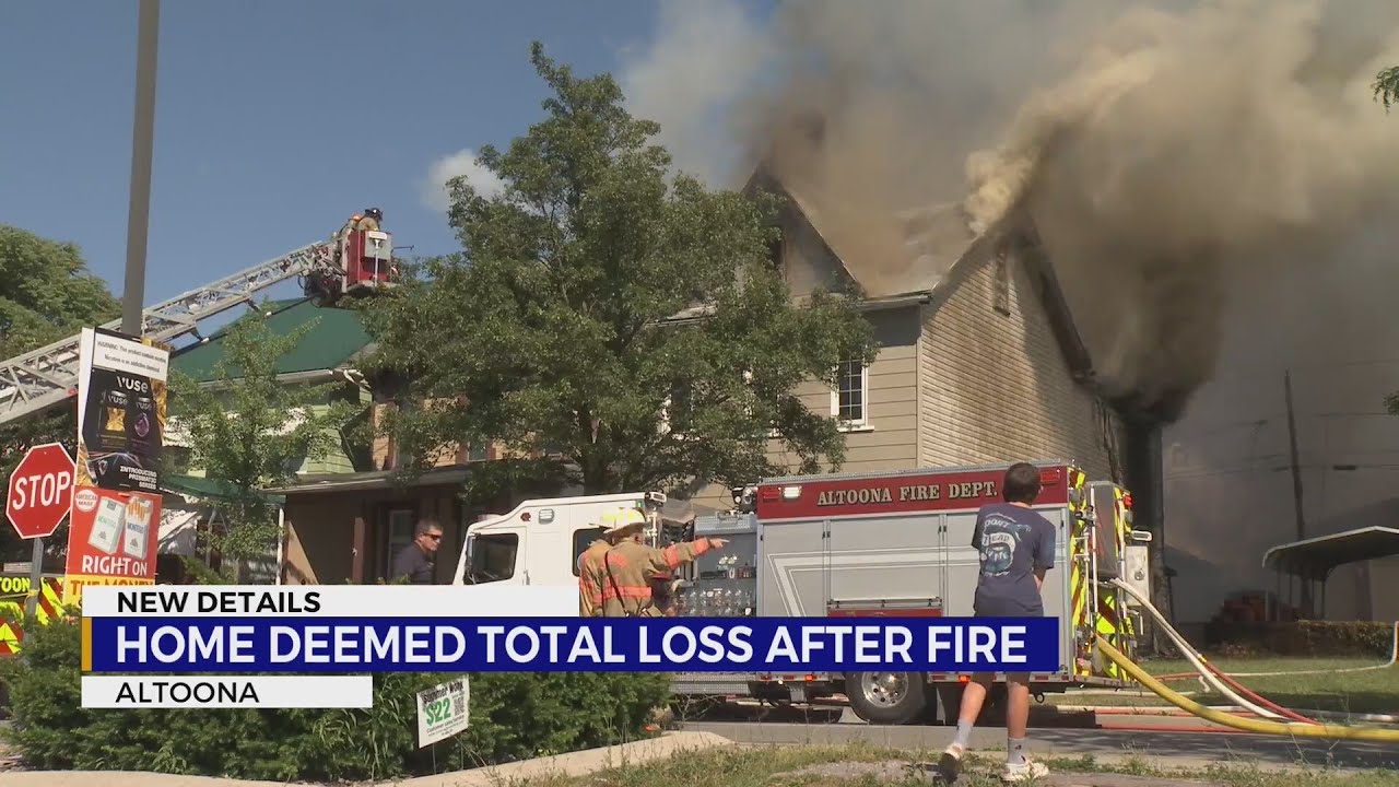 Home deemed total loss after Altoona fire - YouTube
