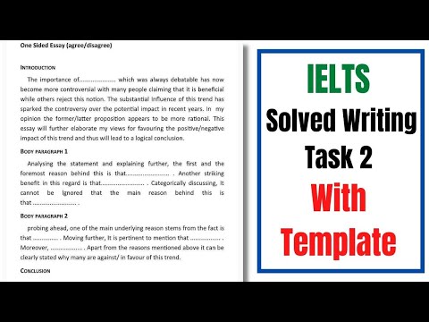 IELTS Solved Writing Task-2 with Template | Must watch