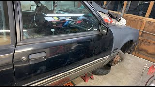 1990 MUSTANG GT DOOR EXTERIOR DOOR SIDE MOLDING & GROUND EFFECTS REMOVAL