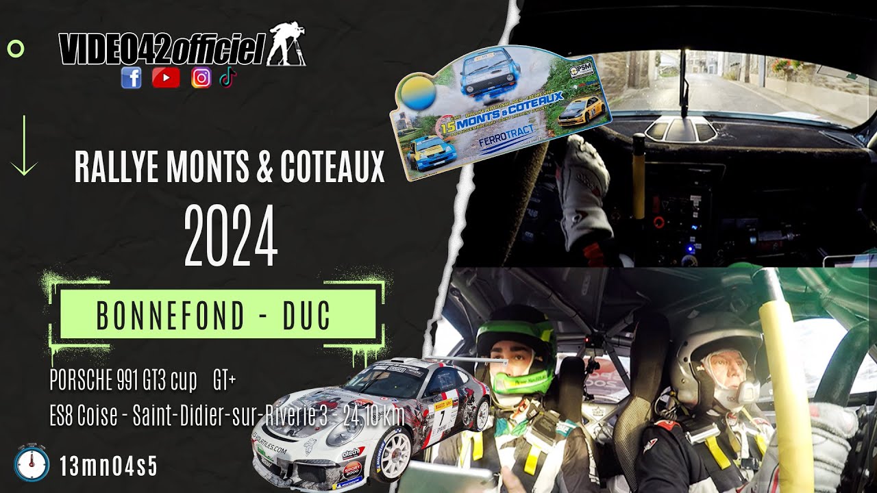 🇩🇪🚀 #porsche  Rallye Monts et Coteaux 2024 - Porsche 991 GT3 cup Bonnefond-Duc par video42officiel