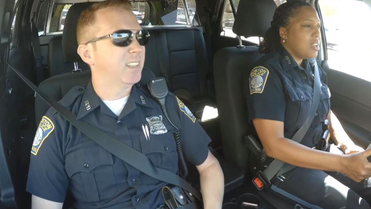 Boston Cops Sing Their Own 'Carpool Karaoke' Rendition of 'God Bless America'