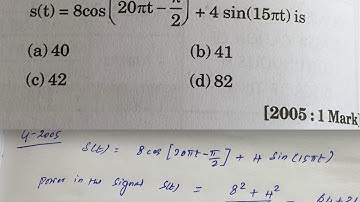 Gate 2005 ECE | Signals and Systems | calculate signal power