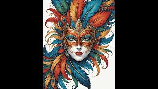 Carnival Mask Digital Coloring – Relaxing Art By Numbers