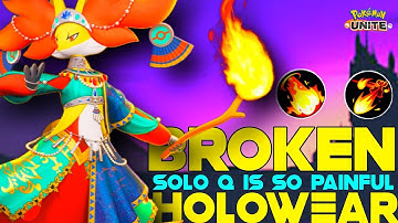 BROKEN DELPHOX IS CARRYING AFK TEAMMATES IN SOLO Q WITH BEST EMBLEM BUILD | POKEMON UNITE