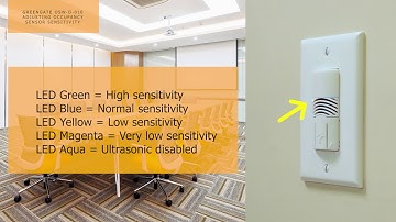 OSW-D-010 Greengate Dimmer Set-Up Video - Adjusting Occupancy Sensor Sensitivity