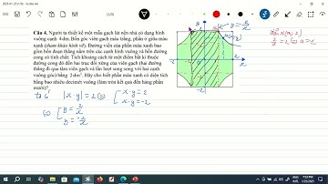 Ứng dụng tích phân mẫu gạch lát nền nhà có dạng hình vuông cạnh