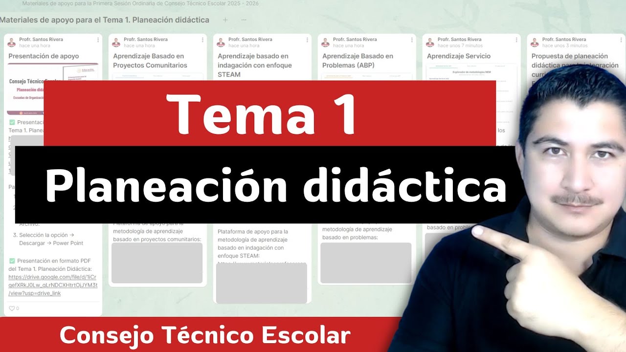 Tema 1 Planeación didáctica - Materiales de apoyo gratuito y con membresía - Consejo Técnico Escolar
