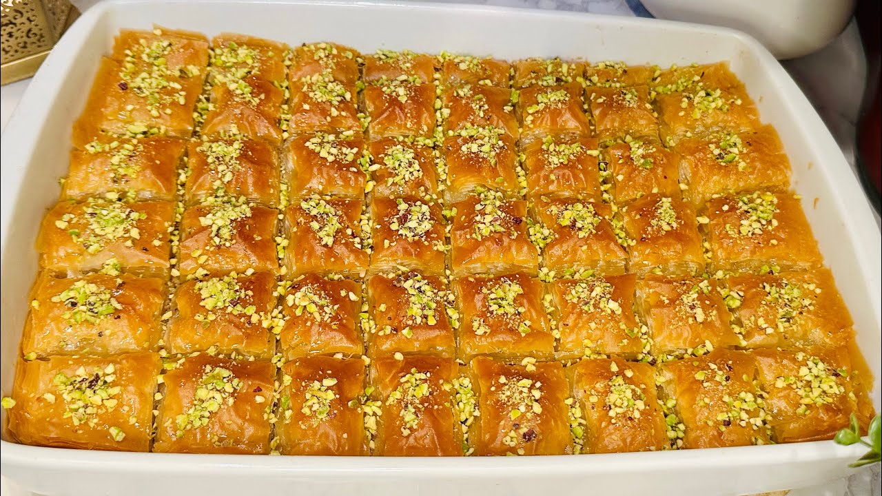 أسهل طريقة للبقلاوة التركية بالبات فيلو و البنة عالمية/baklawa pate filo
