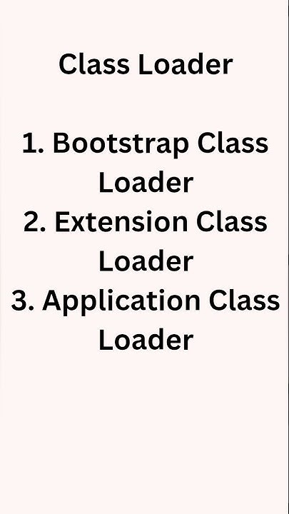 Class Loader | Types Of Class Loader In Java | Tech IQ Lab #shorts # ...