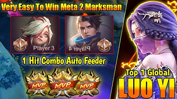 Luo Yi Very Deadly Against 2 Marksman | Luo Yi Best Build Top 1 Global 2022 ~ Mobile Legends