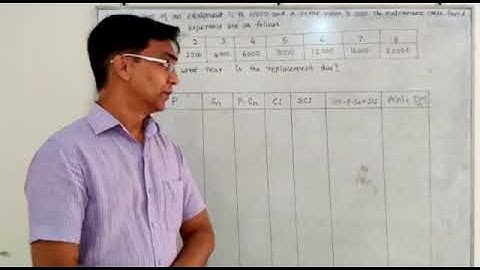 Operation Research : Unit 3 Replacement Theory : session 6 :  Fourth Example problem to find Annual