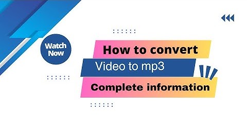 How to Convert Video to Mp3 Using Application | Tech 33