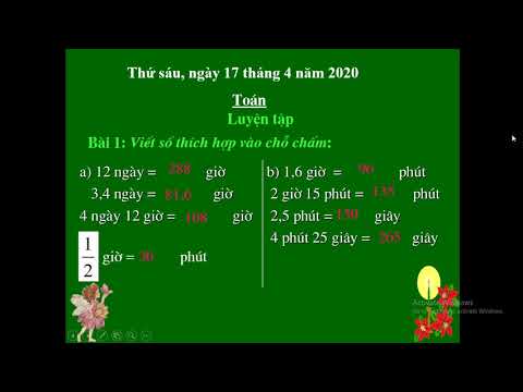 Bài giảng trực tuyến Thứ sáu ngày 17/04/2020 Môn Toán - Lớp 5.
