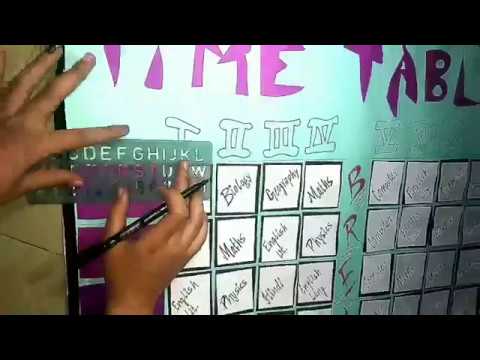 How To Make A Time Table Chart