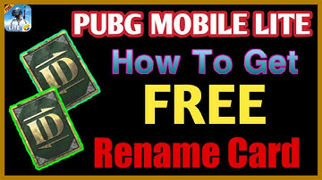 How To Get Free Rename Card In PUBG Mobile Lite | Free Me Rename Card Kaise Le PUBG Lite | New Trick