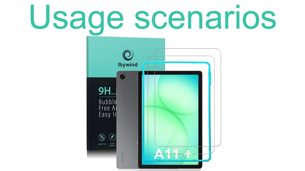 Samsung Galaxy Tab A9+/A11+ Tempered glass Ibywind Protector With Easy Install Kit