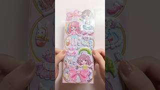 Cute 3D Girl Dress-Up Bubble Stickers #sticker #cute #cutecore #unboxing #art