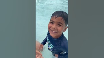 Thumbnail of Mom catches dad taking son on a big water slide #shorts