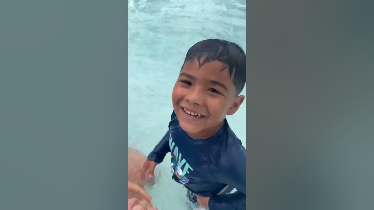 Mom catches dad taking son on a big water slide #shorts