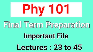 Phy101 final term Short questions from lecture 23 to 45 #ARSciencelogy@ARSciencelogy