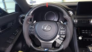 Installing a Lexus RCF carbon fiber steering wheel on an IS500 Launch Edition