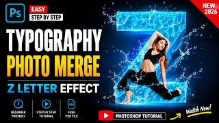 Photo Inside Text in Photoshop | Typography Photo Manipulation | Urdu Tutorial
