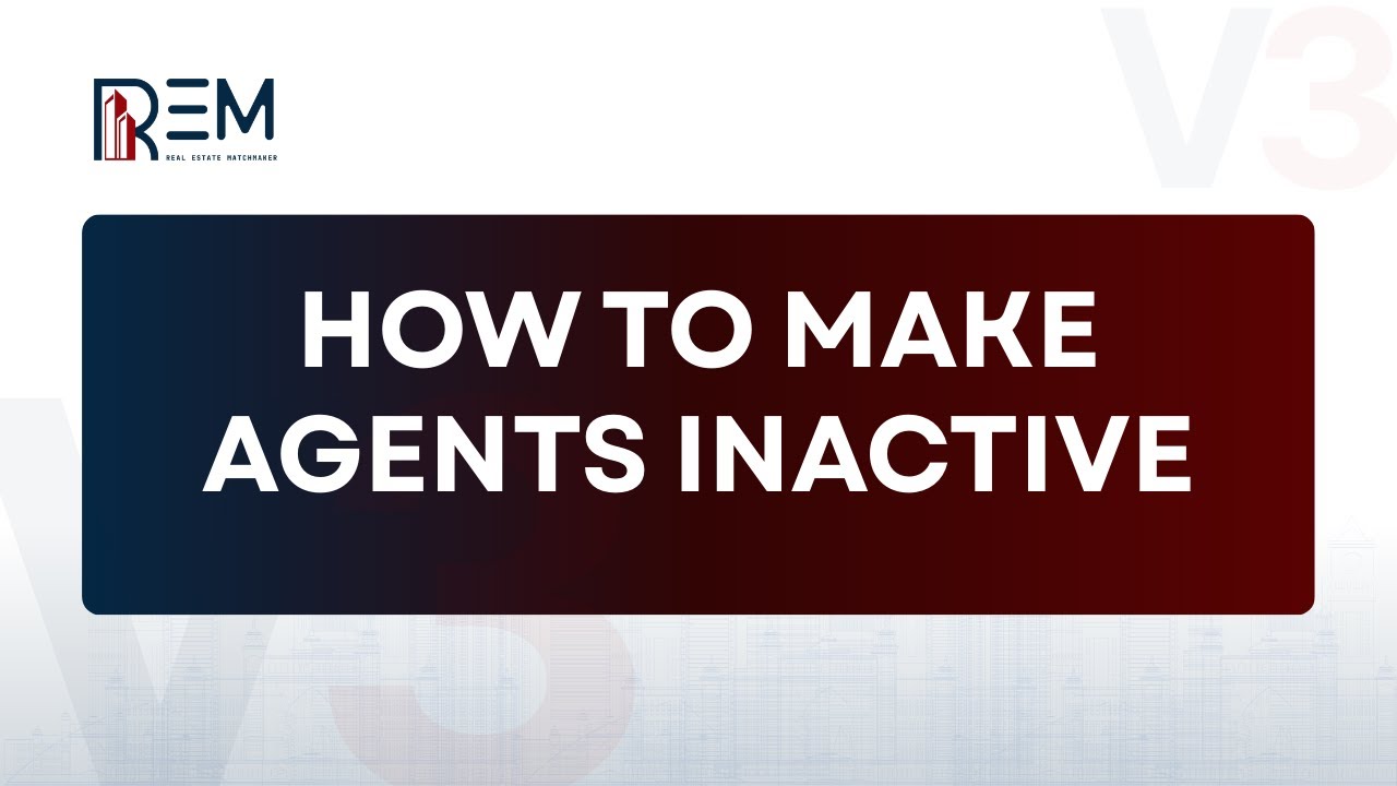 Quick Guide: Make Agents Active or Inactive in REM CRM - YouTube