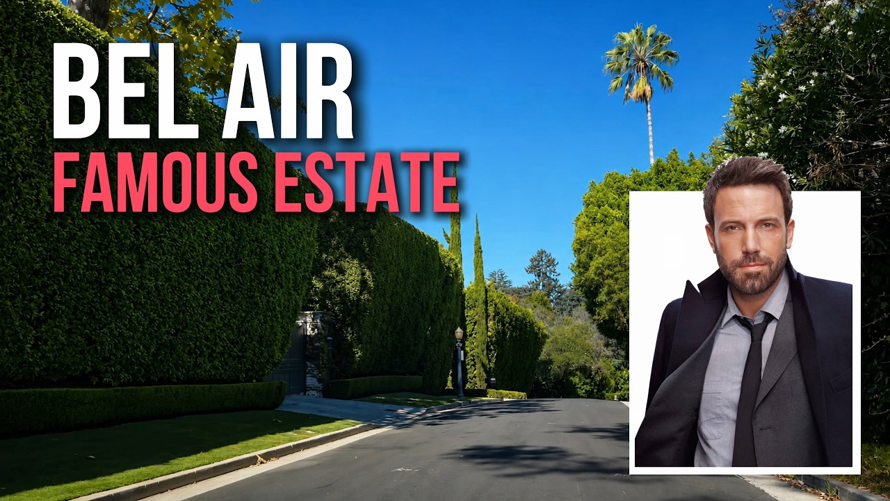 Driving Bel-Air 4K | Ben Affleck & Jennifer Lopez's Former $50M Estate