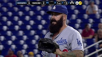 LAD@MIA: Wilson fans Stanton for first K with Dodgers