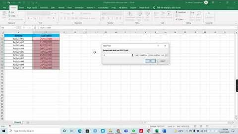 Highlight Dates that are Past the Due Date in Excel or about to be due