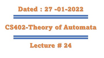 Cs402 short lecture 24 (Regular language, complement of a language, intersection of regular language