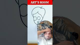 How to Draw a Boy from the Word “BOY” 😱✏️ | Creative Drawing Trick | #Shorts