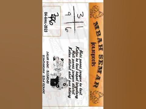 Syair HK Mbah Semar 04-04-2023 - YouTube