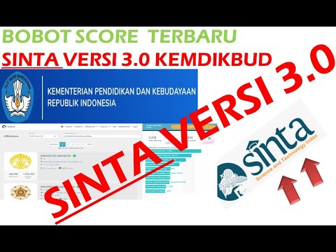 SCORE SINTA VERSI 3.0 KEMDIKBUD  TERBARU TAHUN 2022