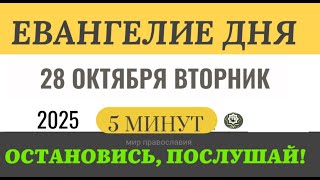 28 октября вторник Евангелие дня 2025 с толкованием #евангелие 5 минут