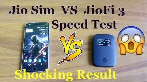 Jio Sim Vs JioFi 3 Speed Test, Jio sim vs jiofi speed test, Jio 4g Vs Jiofi speed test